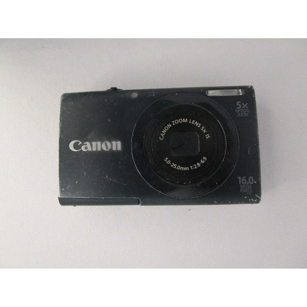 Canon PowerShot A3400 IS 16.0MP Digital Camera - Black! Does not work! for parts